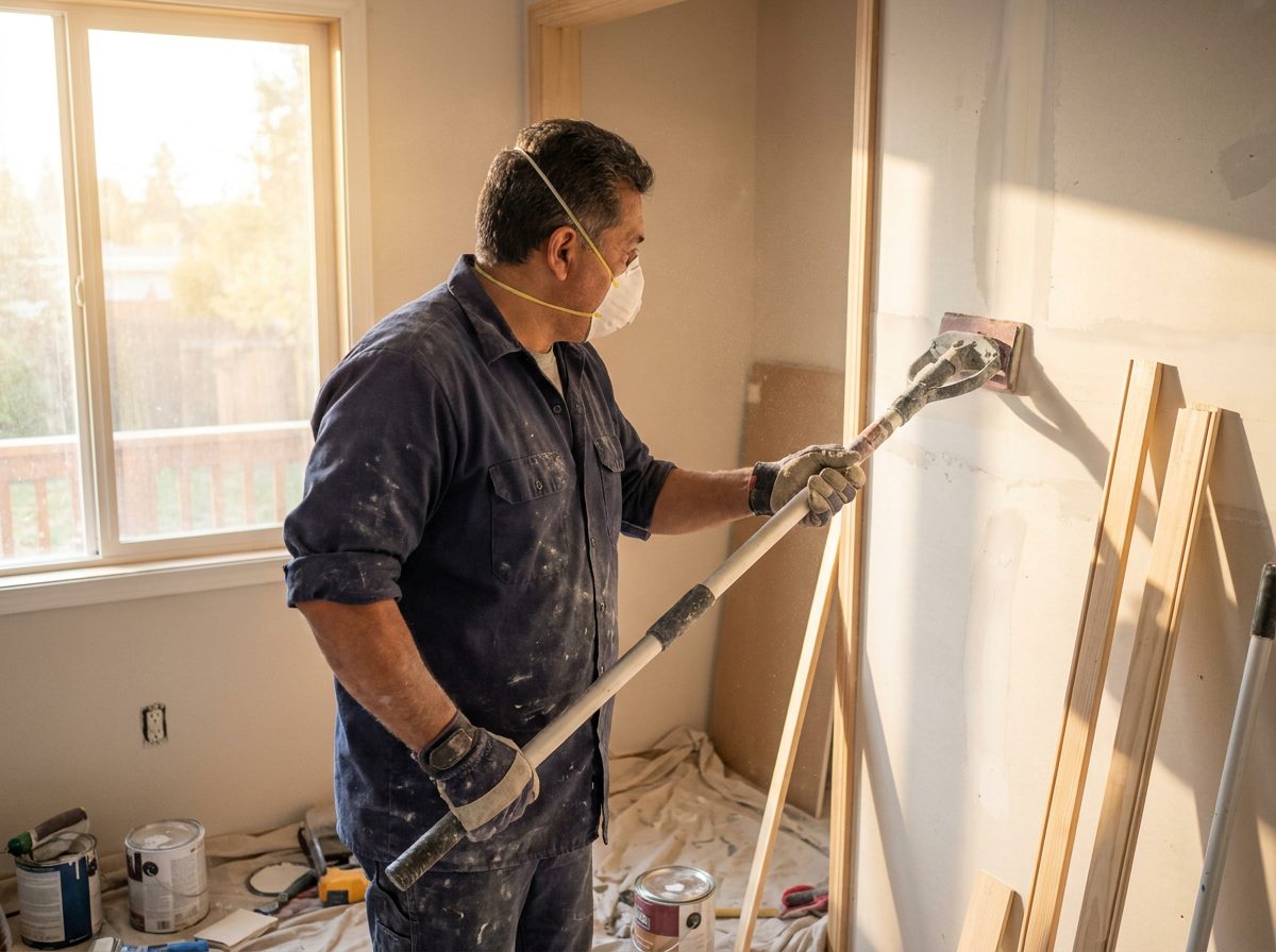 Virosupply worker on an interior remodel